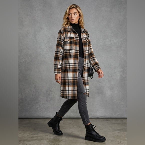 Jackets & Blazers - Plaid Shacket